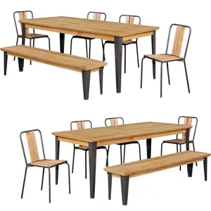 Высококачественный обеденный столовый набор, мебель, стол, стул, Роскошная Современная мраморная текстура, мебель для дома, вьетнамский производитель