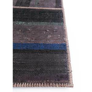 Tapis en laine noués à la main grande surface Provenance, gris et noir, Pae-3595, design patchwork rectangulaire, pour la décoration de la maison, du salon et du couloir - Product Image 4