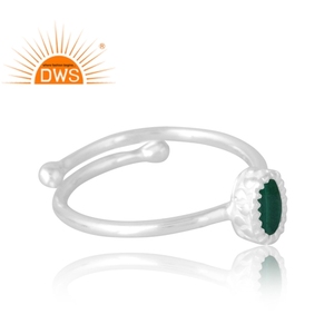 Dernière vente en argent Sterling 925 malachite naturelle bague en pierres précieuses bijoux personnalisés pour les femmes cadeau pour elle - Product Image 4