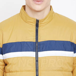 2025 hommes hiver doudoune Style personnalisé col montant avant Logo écologique Polyester tissu manches longues en gros - Product Image 6