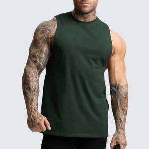 Débardeur de sport pour homme 100% coton tricoté respirant séchage rapide uni Fabrication directe usine - Product Image 3