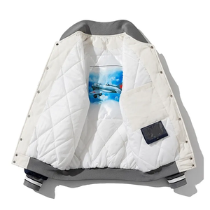 Best Price Women's Varsity Jacket Casual Wear Quick Dry Breathable Material Solid Pattern Stand Collar <b>Wool</b> Bulk Quantity <b>Dye</b> - Product Image 6