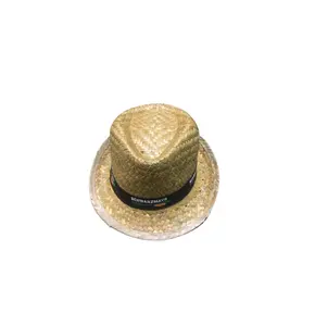 素朴なヤシの葉の帽子-パーティーの結婚式のイベントの帽子の装飾と枝編み細工品のギフトのための広いつばのグアテマラのヤシの葉の麦わら帽子