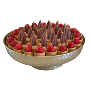 Bol à chocolat arabe fait à la main, écologique, sans BPA, de haute qualité, luxe, moderne, plat de service en métal noir martelé, fête, maison - Product Image 4