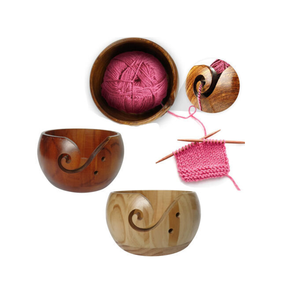 Cuencos de hilo de madera de diseño popular, cuenco de hilo de lana de artículos diversos de madera de alta calidad a un costo asequible - Product Image 4