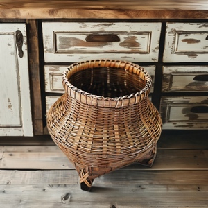 TienPhong, venta al por mayor, 2025, cesta de almacenamiento de bambú Vintage Vena tejida a mano para cocina, comedor, dormitorio, uso Interior - Product Image 5