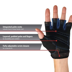 Hot Selling Custom Design Leather Gym <b>Gloves</b> For Workout <b>Weight</b> Lifting Fitness Training Unisex Half Finger Sports <b>Gloves</b> - Product Image 6