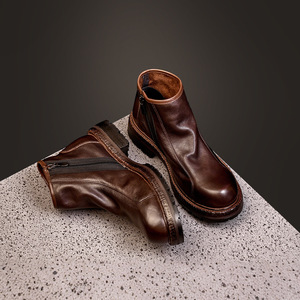 Chaussures Oxford en cuir de vachette pleine fleur avec talon amorti et design antidérapant, chaussures habillées pour hommes, chaussures en cuir - Product Image 3