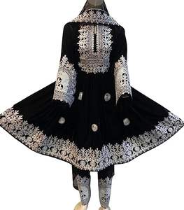 Robe kuchi vintage ethnique tribal, robe de soirée traditionnelle afghane/pakistanaise Kuchi Kochi 3030 - Product Image 5