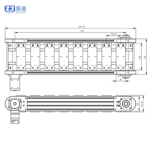 Zincir Konveyör Hattı Özel Zincir Konveyör Sistemi Taşıma Kapasitesi 30kg Seyahat Uzunluğu 20000mm Metal İşleme Malzeme Taşıma - Product Image 5