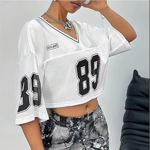 Fashion Women <b>Crop</b> <b>Top</b> Shirt Lightweight Cotton Breathable Fabric Ideal for Streetwear Gym Wear and Casual Fashion Use - Product Image 1