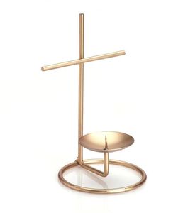 ที่ใส่เทียนโลหะทนทานแก้วสเปรย์ทำมือสำหรับตกแต่งบ้านห้องนั่งเล่นพื้นที่รับประทานอาหารมีเทียน - Product Image 4