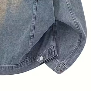 2025 nouveau Logo personnalisé Premium de haute qualité 100% coton hommes bleu Vintage hiver Denim veste avec bouton - Product Image 6