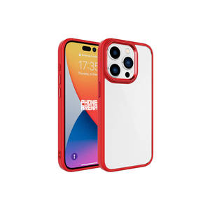 Funda de Silicona Roja Cromada Premium para iPhone 15 Pro, Funda Protectora Trasera Suave a Prueba de Golpes, Modelo 7 Plus - Product Image 1