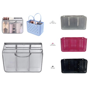 Custom Clear Zipper Insert Pouch Organizer Compatible with Bogg <b>Bag</b> EVA Beach Tote Cosmetic Storage <b>Bag</b> for Pool Travel - Product Image 2