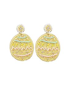 Boucles d'oreilles en coton brodées à la main, uniques, en tissu moderne, bijoux botaniques, design en forme de pétales de rose, cadeau de mariage - Product Image 6