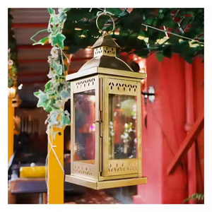 Hermosas linternas navideñas hechas de hierro, metal, madera y linternas de vidrio 2025 para la decoración del hogar, hotel, interior y exterior - Product Image 3