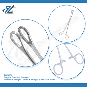 Fórceps básicos Foerster de 20 cm con mordazas dentadas rectas, instrumentos quirúrgicos de acero inoxidable de alta calidad operados manualmente - Product Image 4