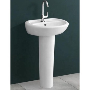 Juego de pedestal de lavabo de cerámica de diseño moderno a un precio económico para saneamiento de baños africanos, incluidos hospitales de drenaje - Product Image 3
