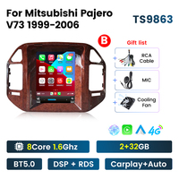 NaviFly NF Autoradio Android le plus récent, lecture automatique, navigation GPS pour Mitsubishi Pajero V731999-2006, prise en charge du ventilateur de refroidissement, Android Auto