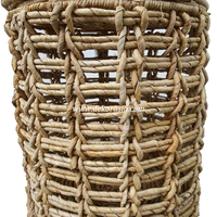 Grand panier de rangement personnalisé, organisateur de motifs ronds tissés en banane artisanale naturelle pour la décoration intérieure