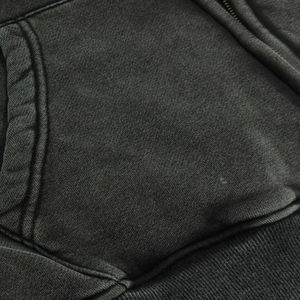 2025 nouveaux hommes à manches longues lavé à l'acide Zip polaire décontracté Streetwear 100% coton avec hiver et imprimé Logo à capuche pour unisexe - Product Image 6