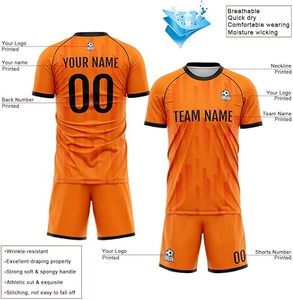 Uniforme de football unisexe personnalisable de haute qualité ensemble respirant col en v adulte Style optimal vêtements d'été Service OEM 100% Polyester - Product Image 6