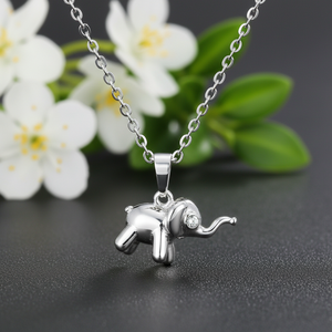Nouveau collier personnalisé en argent 925 avec pendentif éléphant en moissanite VVS, bijoux fins pour femmes, mode simple et élégante, vente en gros - Product Image 3