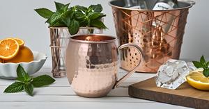 Handcrafted 100% Pure Copper 24 Ounce Moscow Mule <b>Mug</b> Extra <b>Large</b> with Modern Style Hammered Finish Copper Handle No Lining - Product Image 3