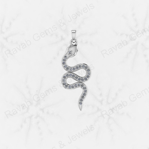 Colgante de Plata de Ley 925 con Zirconia, Diseño de Serpiente, 15x32mm, Engaste de Puntas, para Mujer, Recuerdo, Moda Fina, Superventas - Product Image 5