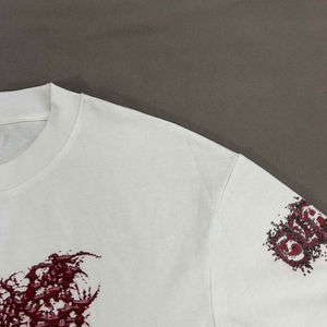 T-shirt surdimensionné de sport en coton avec logo personnalisé T-shirt à manches longues et col rond pour hommes vente en gros - Product Image 3