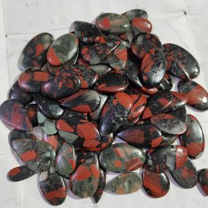 Halloween Offre Spéciale 100% naturel Bloodstone Cabochon cristal collier mélange forme sang Agate pierres précieuses en vrac en gros Bloodstones - Product Image 4