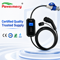 Chargeur EV portable 7 kW 32 A Type 2 monophasé 230 Vca 50 Hz IP67 avec câble de 5 m pour applications de charge domestique et de garage en Europe