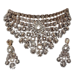 Juego de Gargantilla de montaje de diamantes elegantes Mount Ghat para mujer con montajes elegantes para bodas y compromisos Collares de diamantes - Product Image 1