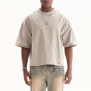 Cropped <b>Boxy</b> <b>T</b> <b>Shirt</b> Men Custom Heavy 100% Cotton Camisetas Oversize <b>T</b> <b>Shirt</b> Blank Mock Neck Heavyweight Oversized <b>Boxy</b> <b>t</b> <b>Shirt</b> - Product Image 1