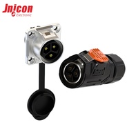 Conector Industrial Impermeable de Bloqueo Rápido de 3 Pines Macho/Hembra 20A 300V MJ20 IP67 para Iluminación de Paisajes y Cámaras CCTV Personalizadas