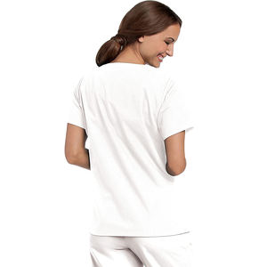 Top qualité femmes hôpital uniforme matériau Durable fait femmes infirmière costume manches courtes femmes hôpital uniforme - Product Image 5