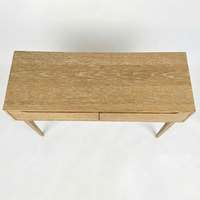 Table console moderne ronde en chêne massif, écologique, pour salle à manger et salon, meubles de maison