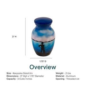 Calidad excepcional Precio al por mayor 100% Material de aluminio Recuerdo Urnas de cremación para compradores a granel - Product Image 3