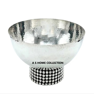 Decorative Gold Metal Designer Tableware Metal Hammered Leaf <b>Serving</b> <b>Bowl</b> - Product Image 4