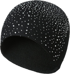 Alta calidad 2025 Todos los colores están disponibles de diamantes de imitación Trabajo en general Gorros Fabricante Logotipo personalizado - Product Image 3