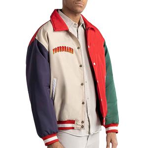 Veste universitaire en laine de haute qualité pour hommes, blouson de couleur à blocs Letterman, manteau de baseball, blouson coupe-vent coloré pour hommes - Product Image 1