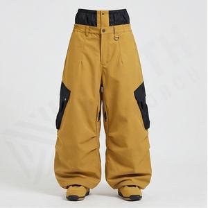 Snow High Street Wear Unique Breathable Hip Hop Outdoor Cargo <b>Trousers</b> <b>Men</b> <b>Baggy</b> Multi Pocket Winter Loose Ski Pant Durable Warm - Product Image 1