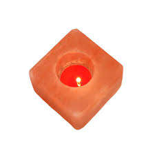 Portavelas de sal de forma cuadrada del Himalaya, vela de sal de roca del Himalaya, luz de té rosa, portavelas de forma cuadrada de sal rosa - Product Image 6