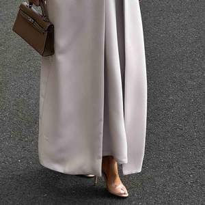 Abaya Musulmana para Mujer, Vestido Largo con Mangas, Hiyab Elegante, Islámico, Modesto, Informal, Transpirable, de Algodón y Poliéster, Personalizable - Product Image 5