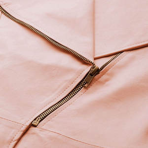 Women Autumn Quilted <b>Genuine</b> Leather Jacket with Zipper Full Sleeves Vintage Design Customizable - Product Image 5