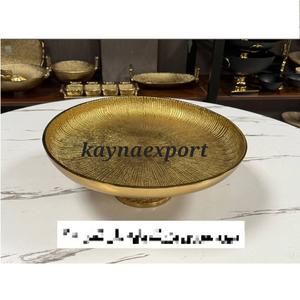 Centro de Mesa Decorativo para Bodas, Frutero Ecológico Desechable, Moderno, de Alta Calidad, para Fiestas, Postres y Helados, de Aluminio Dorado - Product Image 2