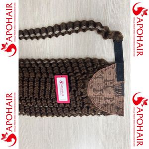 กิ๊บต่อผมหางม้าสำหรับต่อ,ผมต่อแบบผมสีน้ำตาลเข้มหยิก - Product Image 6