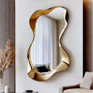 Espejo de Maquillaje Tallado de Estilo Europeo, Espejo Decorativo de Pared para Hotel, Espejo de Baño - Product Image 5