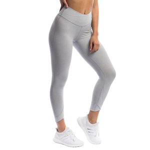 Custom fitness high waist compression workout front V cut sports <b>leggings</b> yoga pants tight <b>Capri</b> for woman with OEM service - Product Image 1